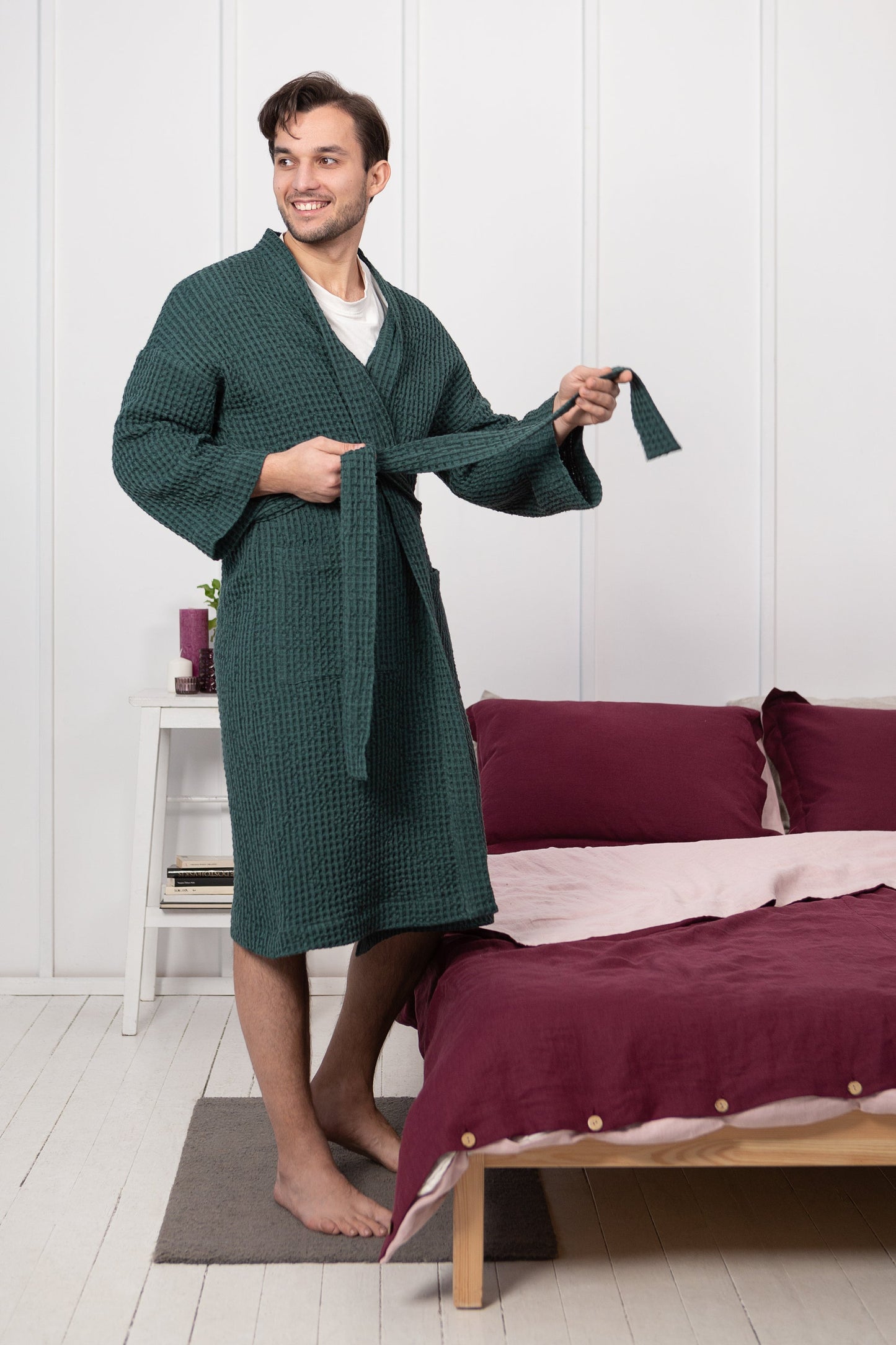 Linen Waffle Stucture Robe