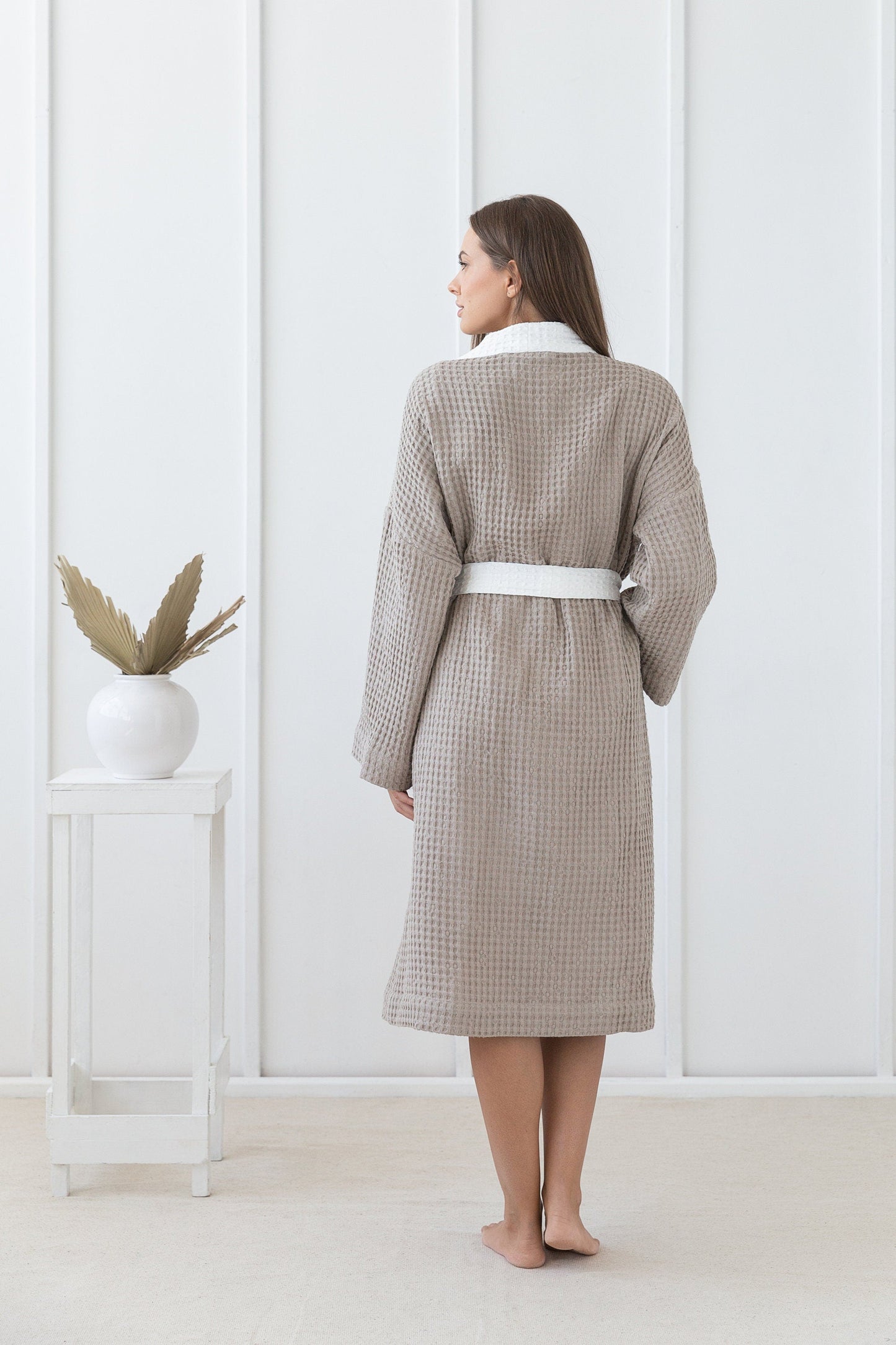 Linen Waffle Structure Robe