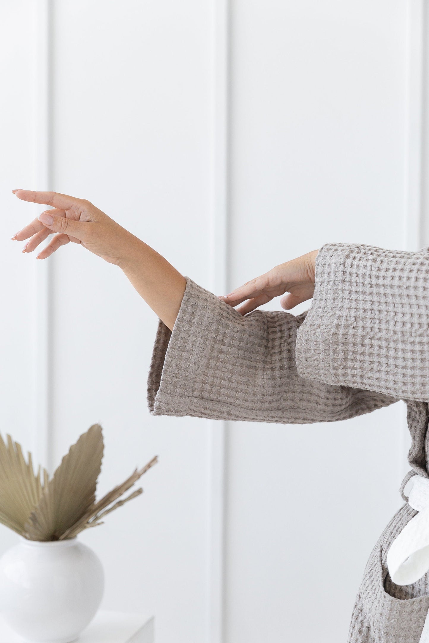 Linen Waffle Structure Robe