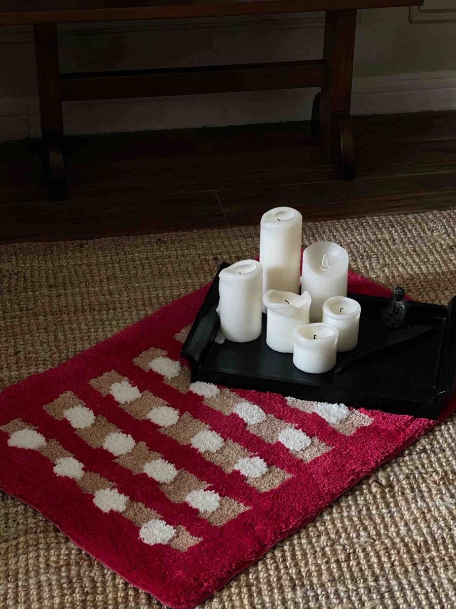 Retro Dotted Bath Rug