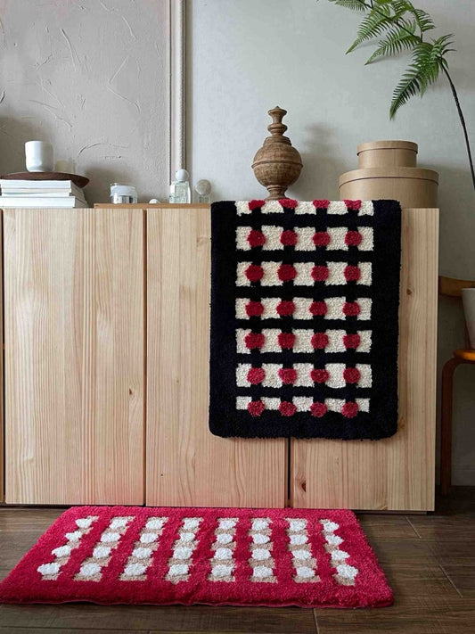 Retro Dotted Bath Rug