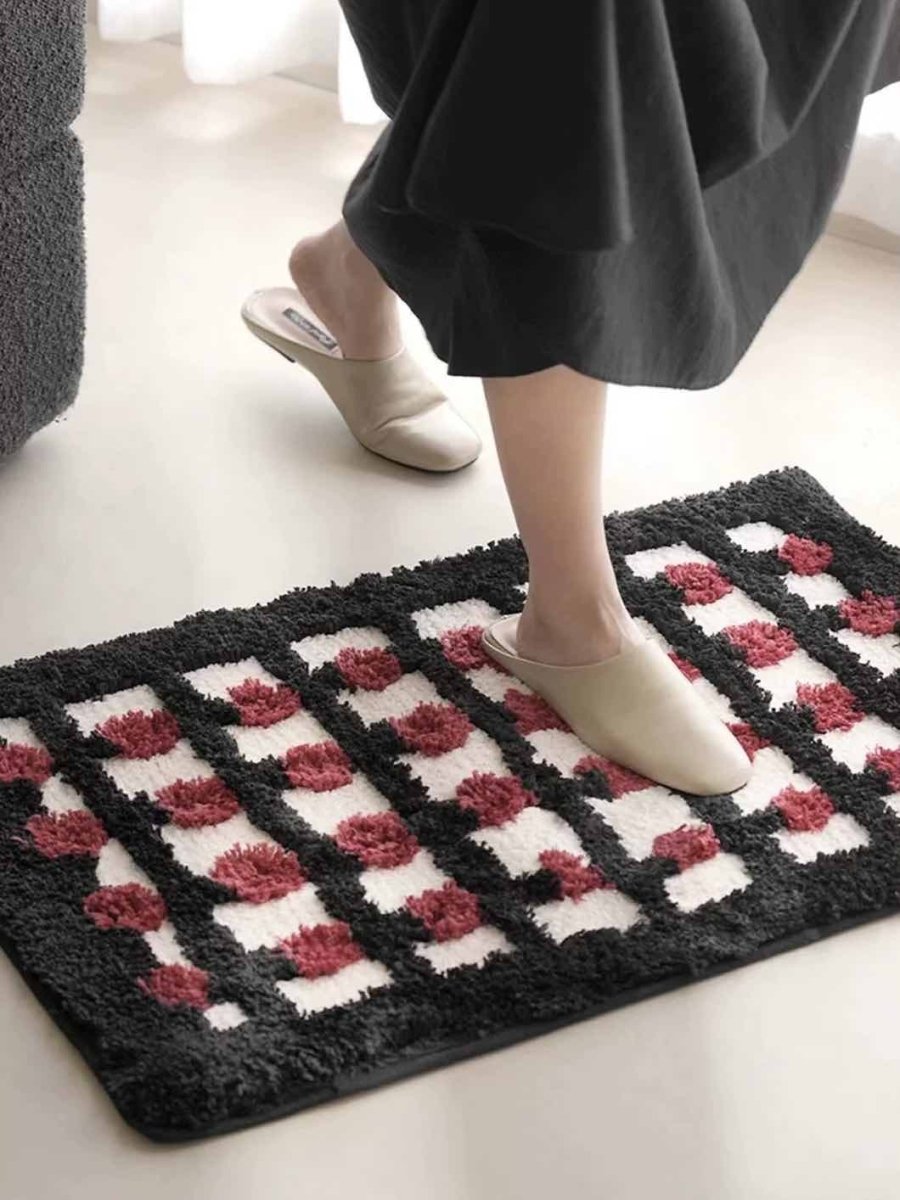 Retro Dotted Bath Rug