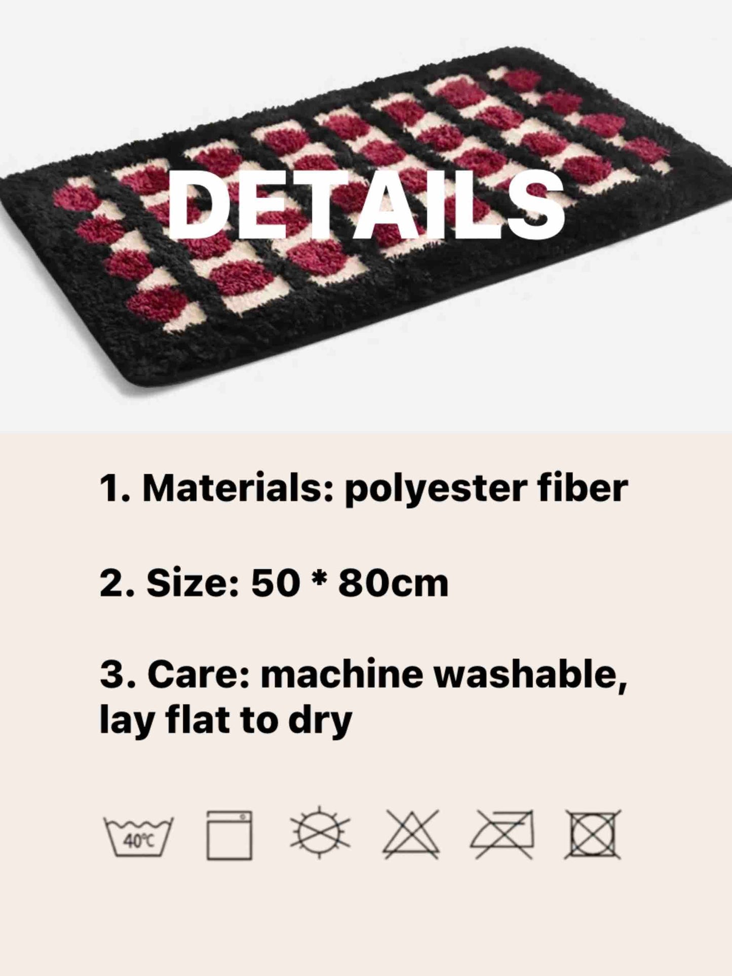 Retro Dotted Bath Rug