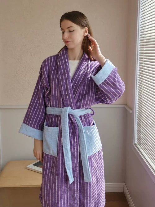 Soft Striped Bathrobe