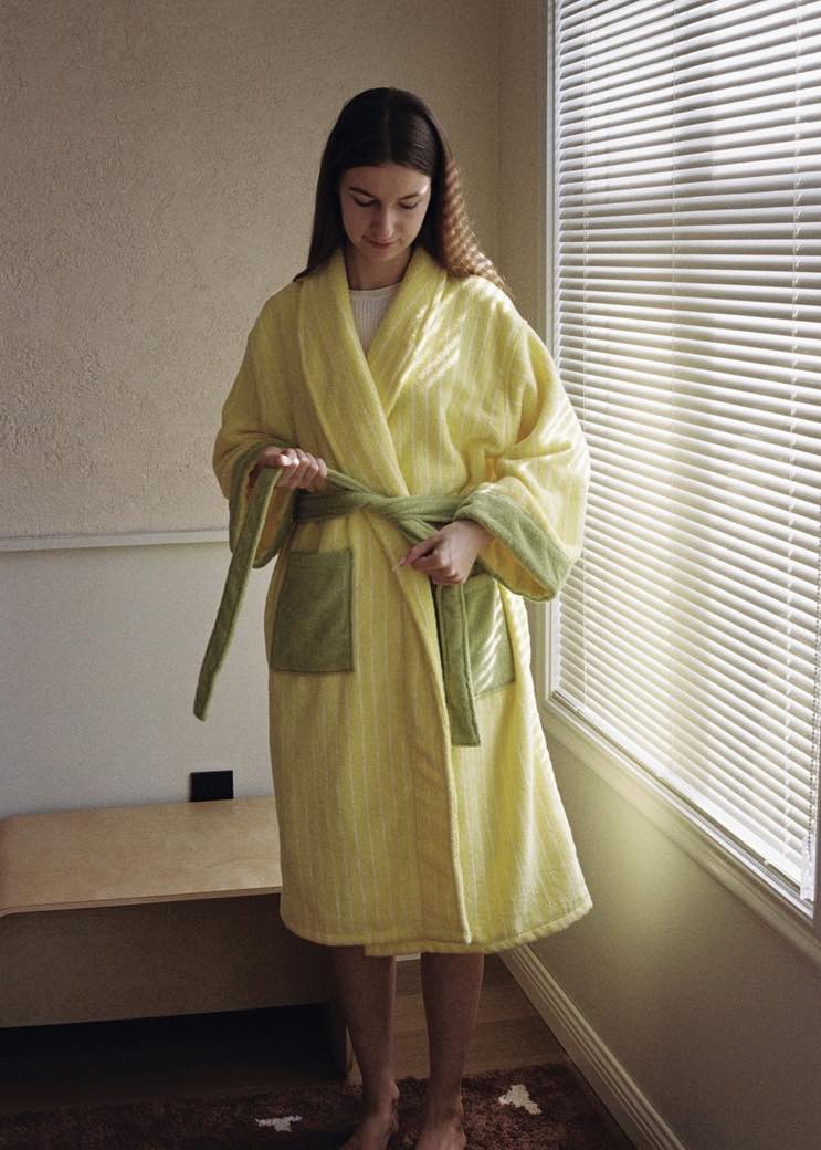 Soft Striped Bathrobe