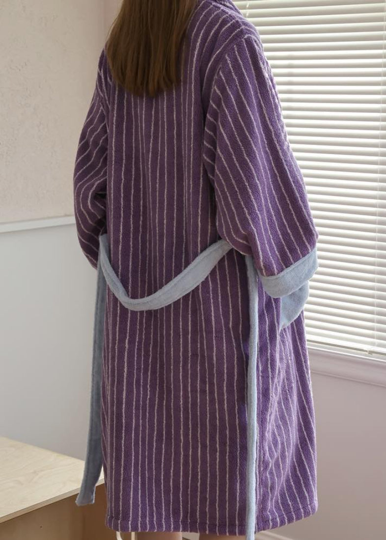 Soft Striped Bathrobe