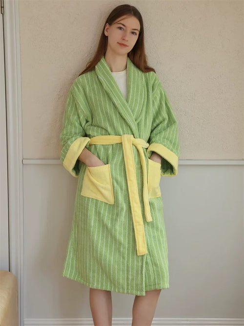 Soft Striped Bathrobe